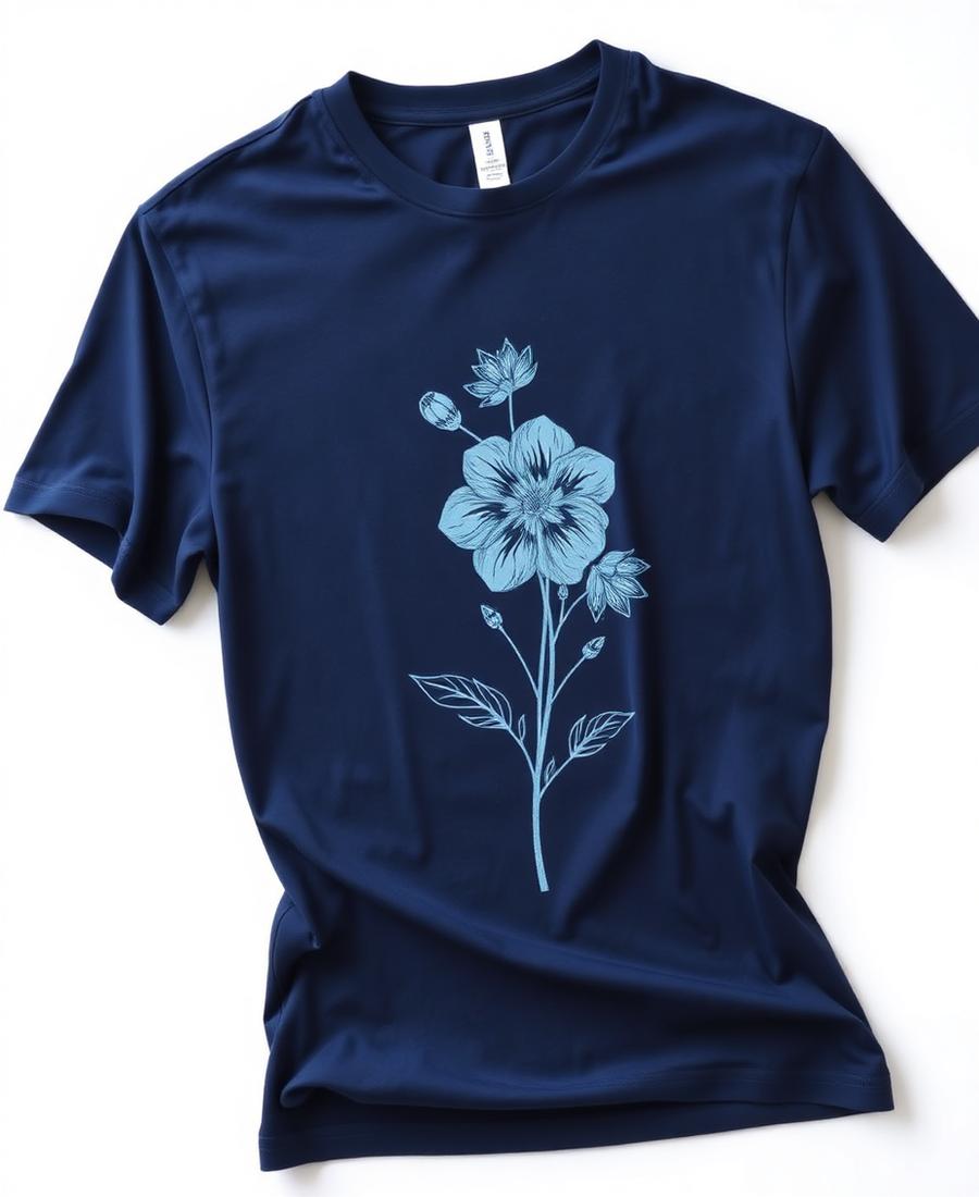 Night Bloom shirt flat lay